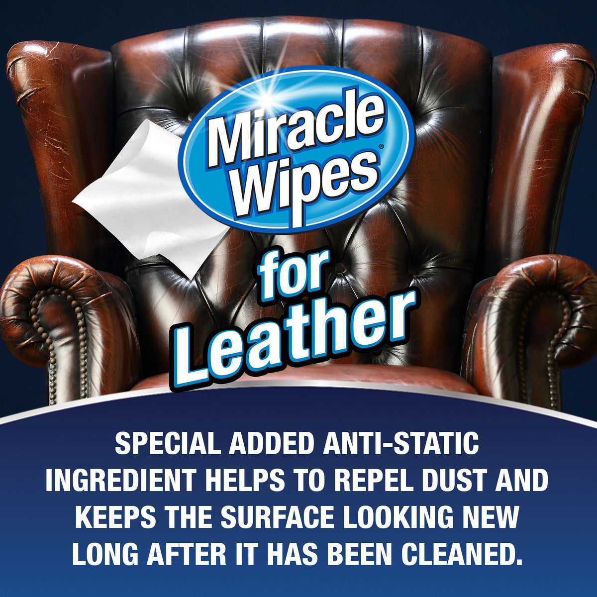 Miracle Brands Auto Leather Wipes - 30 Count, Clean & Protect Leather  Upholestry